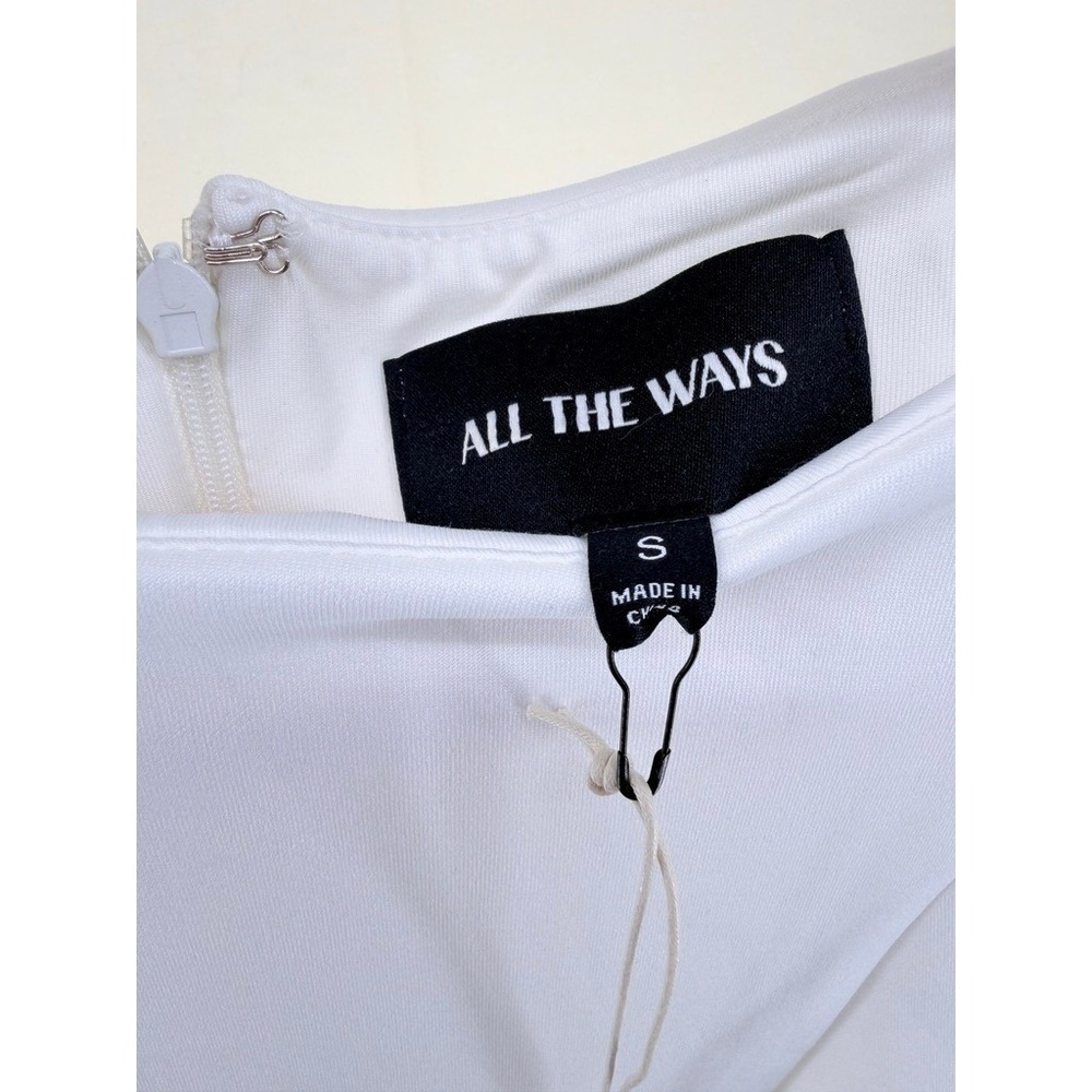NEW All the Ways Dress Sleeveless Fit and Flare Mini Small White NWT - Picture 4 of 15